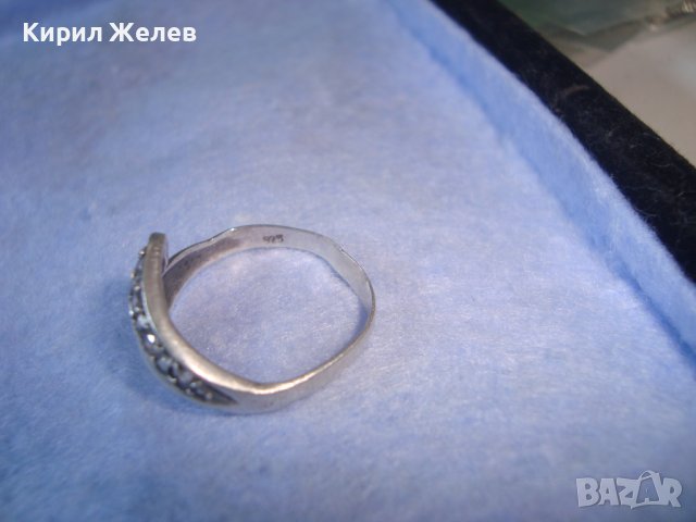 СТАР СРЕБЪРЕН ПРЪСТЕН СКЪПОЦЕНЕН АРТ ДЕКО СТИЛ СРЕБРО925 с ЦИРКОНЧЕТА 27532, снимка 7 - Пръстени - 36869596