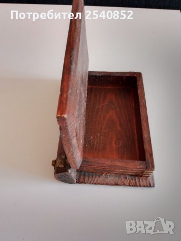 Стара дървена кутия, снимка 4 - Антикварни и старинни предмети - 38414198