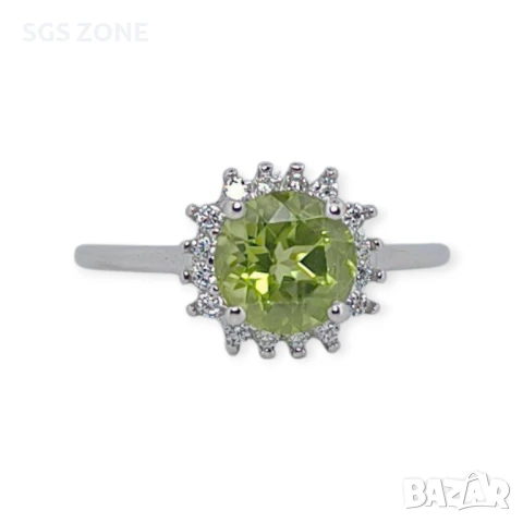 Сребърен пръстен с Тайланд и естествен перидот