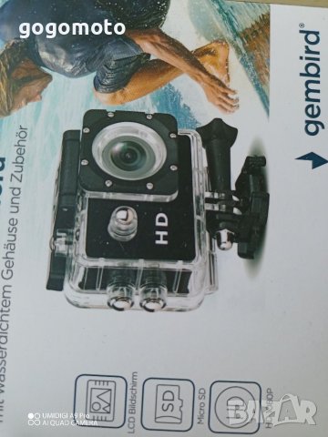 Камера,Спортна Екшън камера, DVR Gembird, модел SP1080p, Водоустойчива, снимка 7 - Камери - 37517989