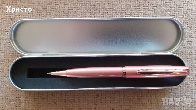 химикалка Пеликан розова в метална кутия, Peliкan Rose Pink, красива и елегантна, оригинална, снимка 2 - Ученически пособия, канцеларски материали - 44110797