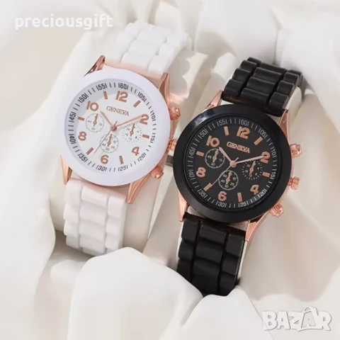 Дамски часовник, наличен в черно и бяло