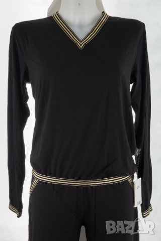 Дамска пижама с V-образно деколте в черно марка Hamana , снимка 5 - Пижами - 28521468