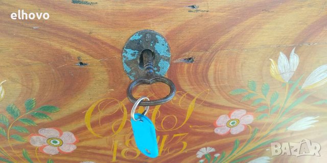 Сандък ракла за чеиз от 1843г, снимка 4 - Антикварни и старинни предмети - 43954303