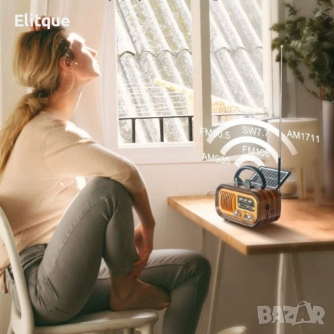 Соларно ретро радио Golon RX-BT628S – Gold с Bluetooth, снимка 10 - Друга електроника - 53109227