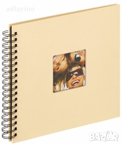 Walther спирален албум, кремав, 26x25 см, 40 черни страници