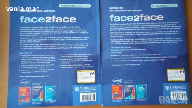 Учебник + CD и тетрадка по английски Pre-intermediate, Кембридж, снимка 2 - Чуждоезиково обучение, речници - 27960492