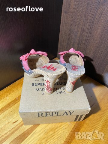 Replay оригинални дамски обувки от корк с кутия, снимка 7 - Дамски обувки на ток - 39438832