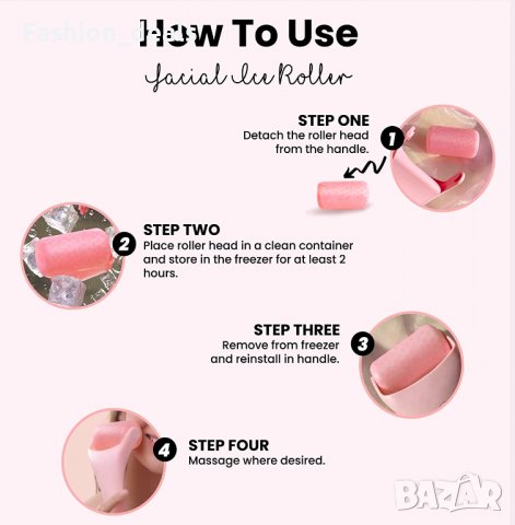 Нов ролер за лице Грижа за кожата Намаляване на бръчки, Подпухналост, снимка 5 - Други - 38318183