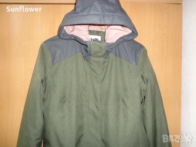 Дамско зелено топло зимно парка яке  Kari Traa с качулка, размер L  , снимка 13 - Якета - 53397755