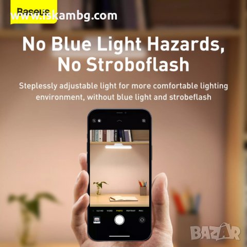 Самозалепваща се магнитна лампа Baseus - код 3736, снимка 6 - Настолни лампи - 37731400