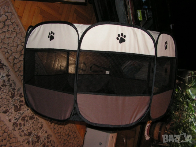 Голяма сгъваема кучешка /котешка/кошара., снимка 5 - Други стоки за дома - 52623421