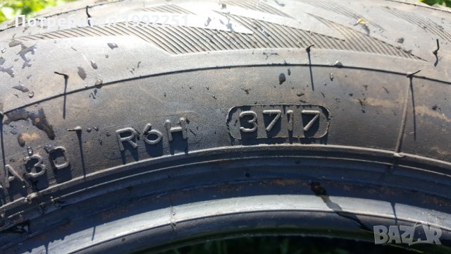 2бр. зимни гуми Firestone WinterHawk3 165/65R15. 6 мм дълбочина на шарката. DOT 3717. Цената е за 2б, снимка 2 - Гуми и джанти - 32678578