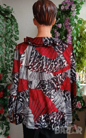 Дамски стилни цветни блузи от копринен сатен., снимка 6 - Блузи с дълъг ръкав и пуловери - 51871474