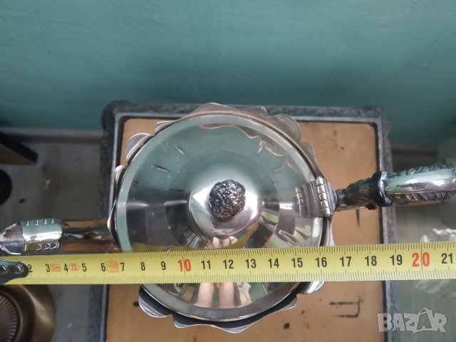 постребрен метален чайник, снимка 4 - Други ценни предмети - 38554180