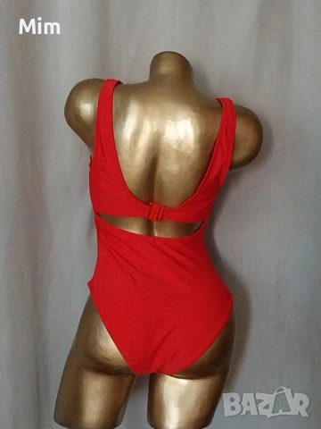 Еластичен раздвижен, червен,цял бански , снимка 3 - Бански костюми - 51112482