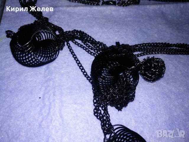 МЕТАЛНА АЖУРНА МРЕЖЕСТА ОПЛЕТКА ОГЪРЛИЦА ВИНТИЖ КОЛИЕ КРАСИВО ОРИГИНАЛНО 34747, снимка 3 - Колиета, медальони, синджири - 39177286