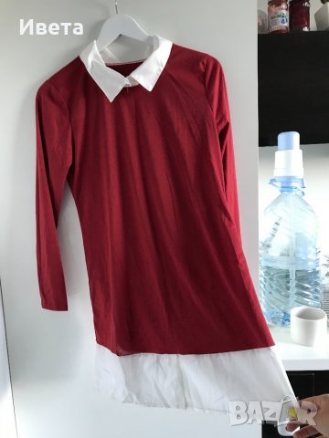 Дамска рокля с бяла яка, снимка 2 - Рокли - 33131406