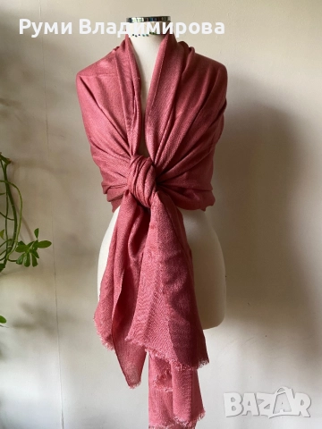 Пастелно розов шал/ различни видове, снимка 2 - Шалове - 42988763