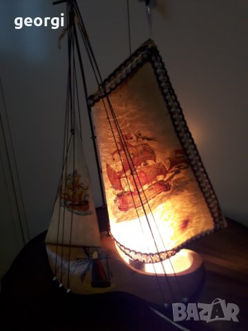 Декоративна настолна лампа от сабо, снимка 8 - Настолни лампи - 34647895