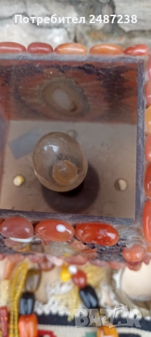 Чифт настолни лампи с полускъпоценни камъни и минерали, снимка 3 - Настолни лампи - 52465103