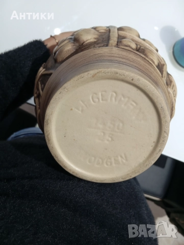 Керамична стара ваза Knodgen Keramik , снимка 10 - Вази - 52527393