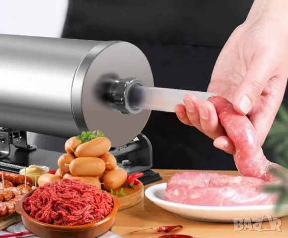 Ръчна машина за пълнене на колбаси, неръждаема стомана, капацитет 4 кг., снимка 2 - Други - 48464432