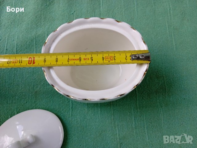 Фин костен порцелан български захарница, снимка 9 - Чинии - 36929131