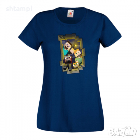 Дамска тениска Minecraft Search Party Minecraft,Игра,Забавление,подарък,Изненада,Рожден Ден., снимка 2 - Тениски - 36521365