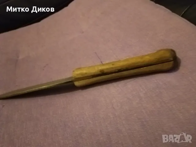 Стар нож от соца за дране 266мм на 1550мм острие, снимка 3 - Ножове - 48227872