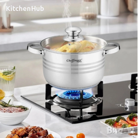 Комплект съдове за готвене, Cheffinger, 12 части