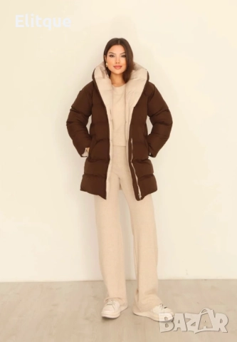 зимно дълго двулицево яке