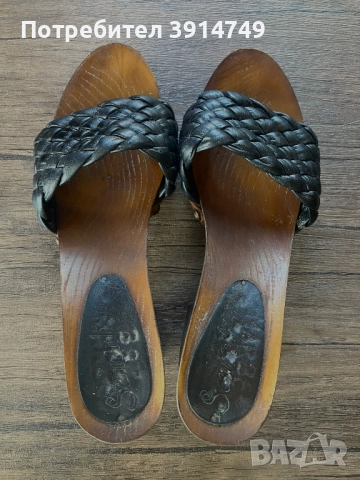 Кожени сандали, висококачествена изработка, с платформа и висок ток в чудесно състояние, 38, снимка 2 - Дамски обувки на ток - 51730121