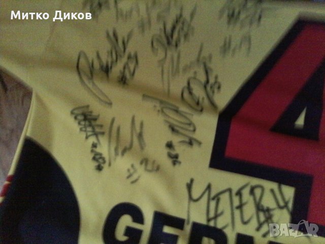 Хокейна тениска отбор от Германия Бавария Спорткорнер №4 с подписи размер ХЛ, снимка 11 - Зимни спортове - 28482070