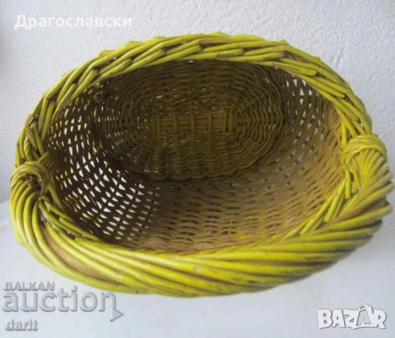 Кошници: плетена кошница за пикник или село, разни модели стари, поднос панер, снимка 16 - Други - 30182642