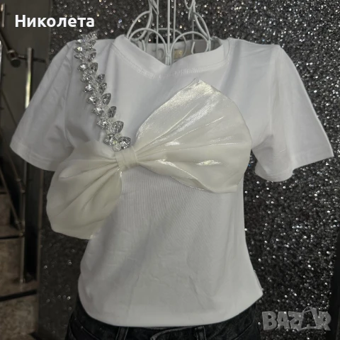 Тениска с панделка 