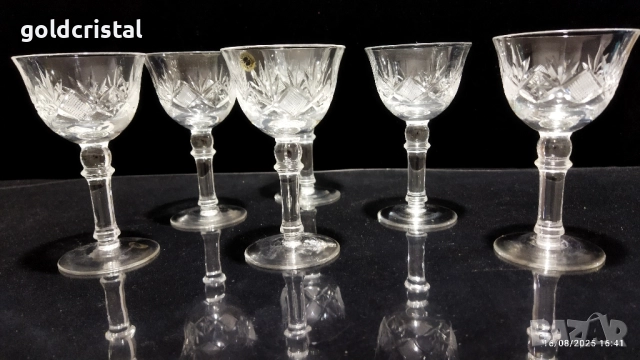кристални чаши за ракия