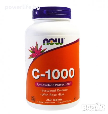NOW Foods Vitamin C-1000 with Rose Hips | Витамин C-1000 мг. с Шипка, 250 таблетки