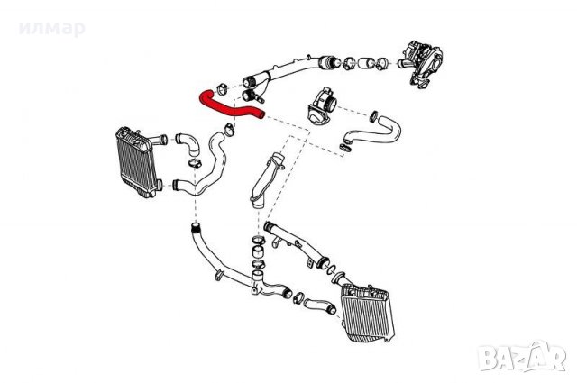 7P0145737D Маркуч за турбо за Фолксваген Туарег - 3,0тди, снимка 3 - Части - 37206006