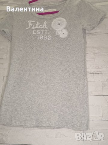 Разпродажба! Abercrombie & Fitch маркова дамска тениска, L, снимка 8 - Тениски - 38252311