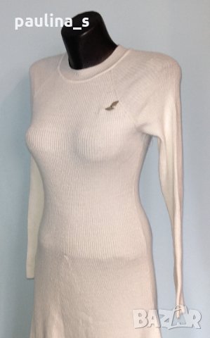 Изумителна дизайнерска еластична рокля / вълна с примеси "Valentino" / унисайз , снимка 3 - Рокли - 28153448