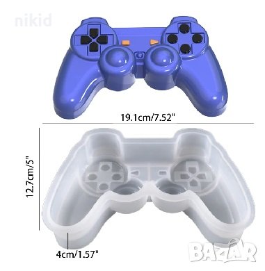 Геймърски Джойстик конзола Грамаден силиконов молд форма калъп шоколад гипс смола, снимка 4 - Форми - 37431649