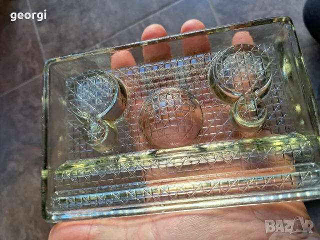 Стара стъклена мастилница 25/5, снимка 7 - Антикварни и старинни предмети - 50330964