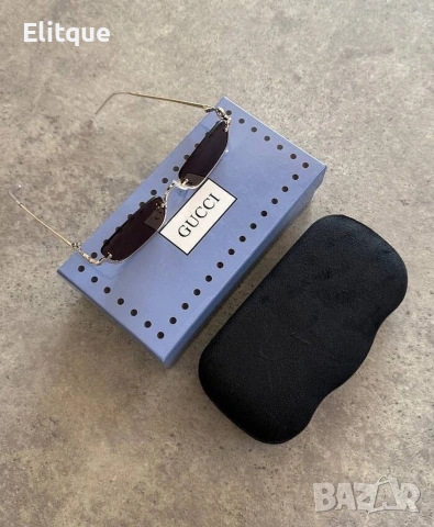 очила с черен обикновен калъф и ув защита Gucci, снимка 4 - Слънчеви и диоптрични очила - 53225300