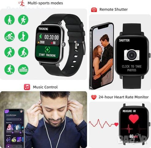 Смарт часовник PUBI Fit Y18A, снимка 2 - Смарт часовници - 43513505