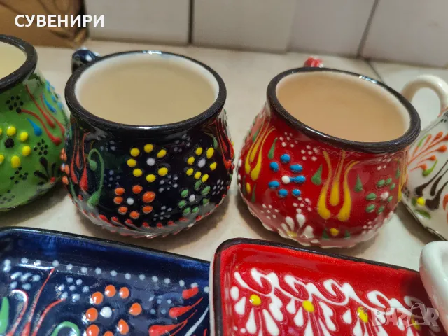 Турски чашки за кафе с чинийки, снимка 9 - Чаши - 47589991