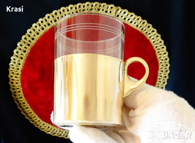 Бронзова чаша плюс термо стъклена чаша, снимка 7 - Антикварни и старинни предмети - 38638704