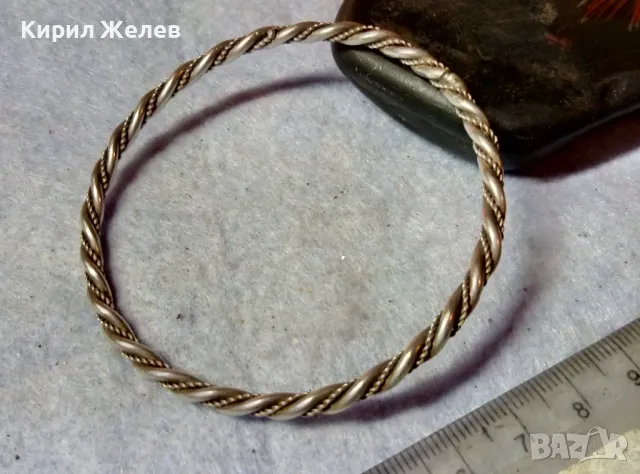 СТАРИННА СРЕБЪРНА ГРИВНА МНОГО ВИСОКА ПРОБА СРЕБРО РЕТРО АРТ ПЛЕТКА РЪЧНА МАЙСТОРСКА РАБОТА 48409, снимка 9 - Антикварни и старинни предмети - 48485615