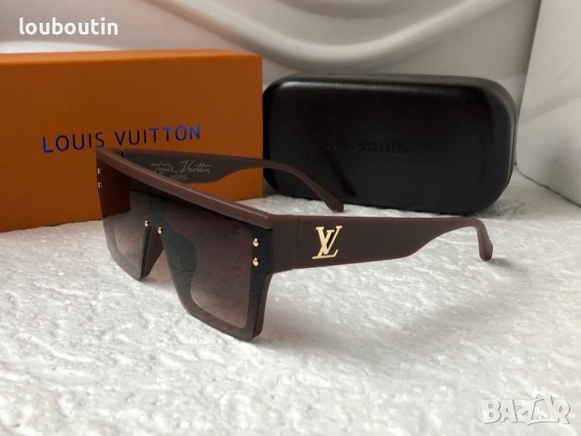 Louis Vuitton 2023 висок клас дамски слънчеви очила маска мъжки унисекс, снимка 9 - Слънчеви и диоптрични очила - 38999265
