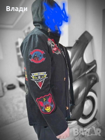 Мъжко яке REASON BRAND Affiliated Fishtail Parka в черно размер XL, снимка 7 - Якета - 53497148